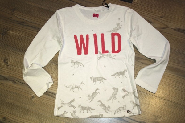 IKKS Nomad Chic longsleeve "WILD" blanc casse
