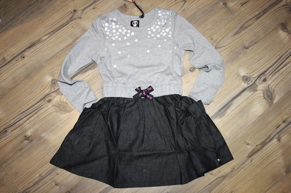 Sorry4theMess Materialmix-Kleid game over black