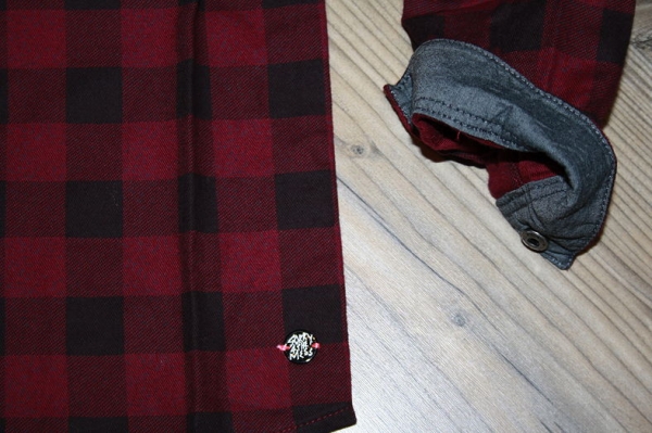 Sorry4theMess kariertes Holzfäller-Hemd geek red