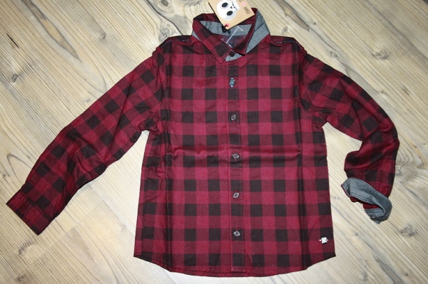 Sorry4theMess kariertes Holzfäller-Hemd geek red