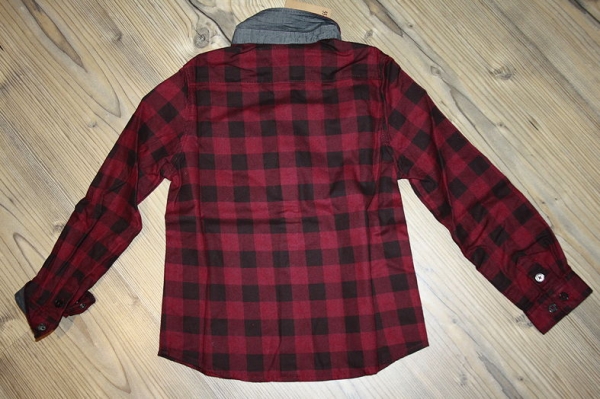 Sorry4theMess kariertes Holzfäller-Hemd geek red