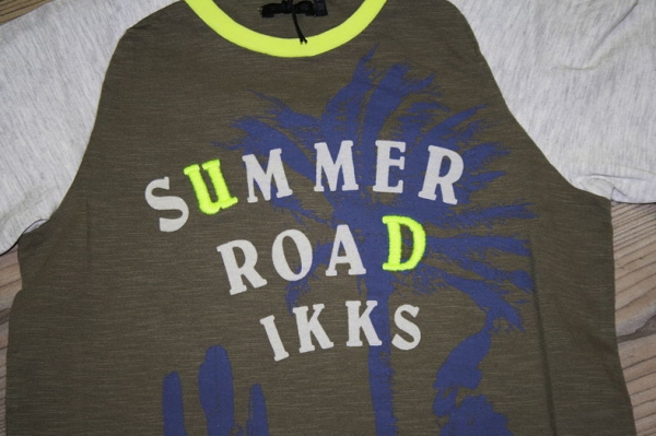 IKKS garcon summer road T-Shirt kaki clair