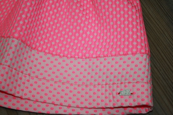 IKKS exclusive pretty color dotty skirt rose fluo ---size 2y left only---