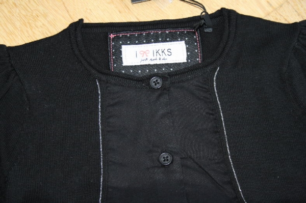 IKKS city black Materialmix Strickjacke noir
