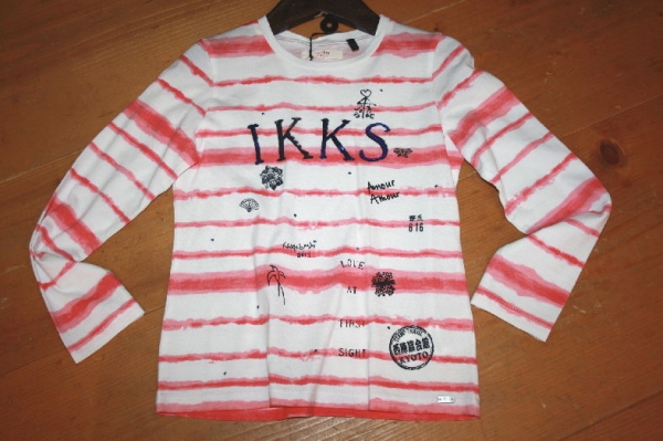 IKKS cargo longsleeve "Amour" raye rose