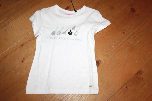 IKKS city black e-guitar t-shirt blanc optique