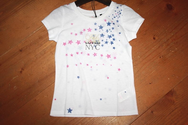 IKKS city couleur t-shirt stars blanc optique