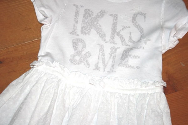 IKKS basikks fabricmix dress "IKKS & ME" blanc