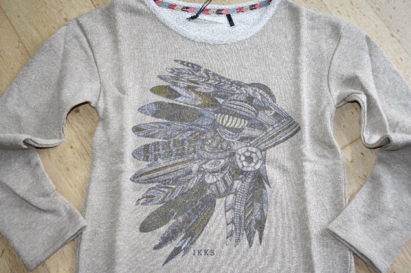 IKKS junior origin sweatshirt lurex beige