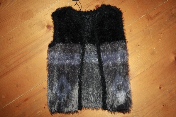 IKKS city black Zottel-Strickweste gris fonce