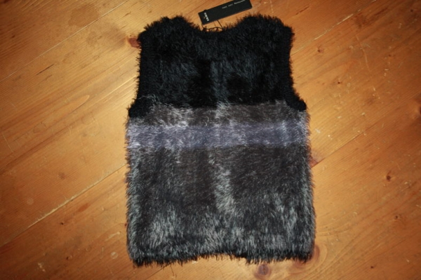 IKKS city black Zottel-Strickweste gris fonce