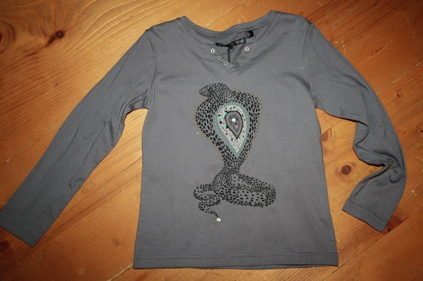 IKKS city black longsleeve "cobra" parme