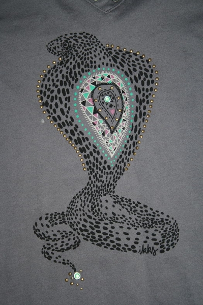 IKKS city black longsleeve "cobra" parme