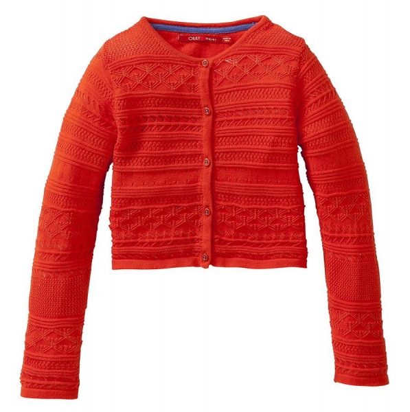 Oilily cardigan Kamala ajour knit red