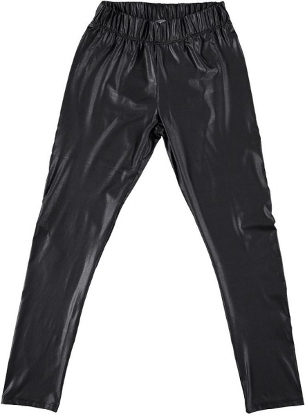 Geisha glossy fake leather leggings black