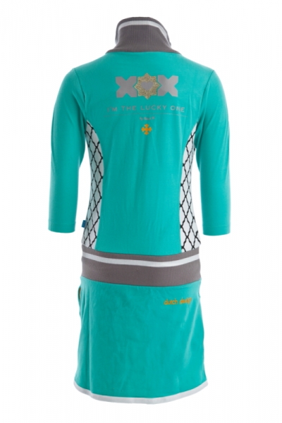 Ninni Vi jersey-polodress blue ---size 5/6y left only---