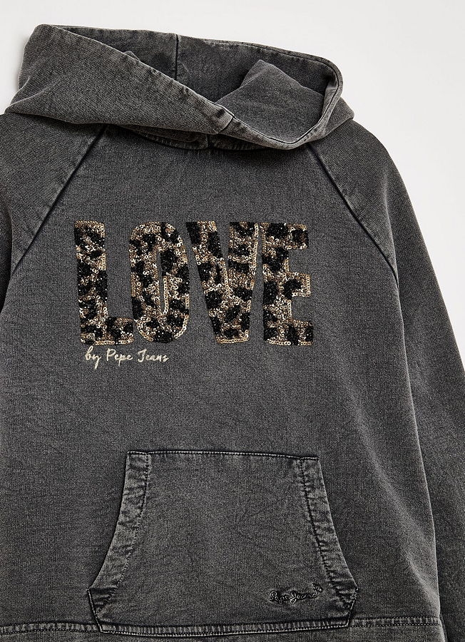 Pepe Jeans hooded sweatshirt Siena JR granite