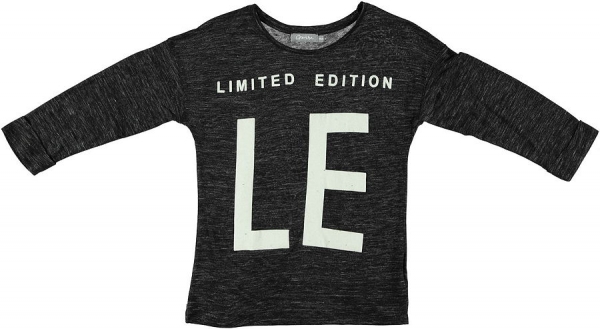 Geisha knitted longsleeve "Limited Edition" black melange