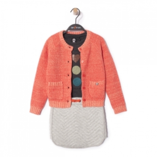Sorry4theMess knitted cardigan corail vif