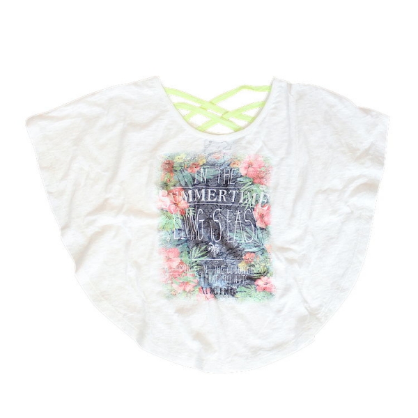 Vingino fancy flaired top Idylle off white ---size 6y left only---