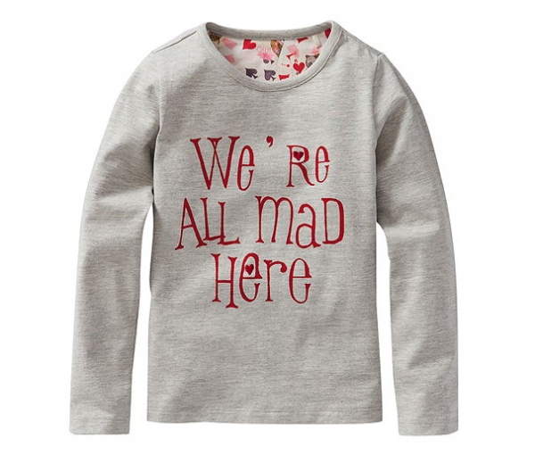Oilily longsleeve Tip "we are all mad here" grey