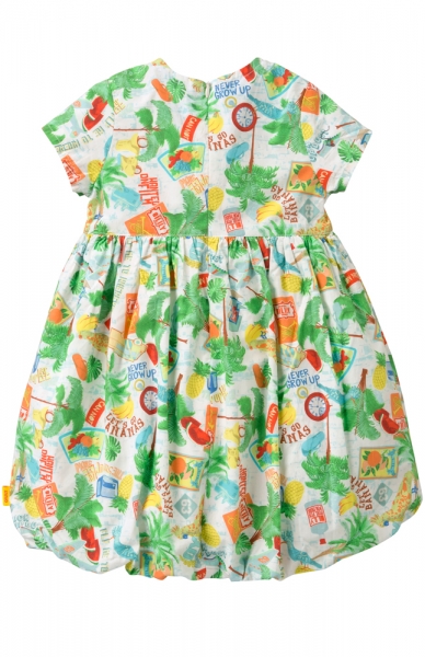 Oilily ballondress Doeke tropical elements green